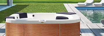 СПА бассейн Jacuzzi Italian Design Delfi 190x190x80 см чаша White обшивка Тик